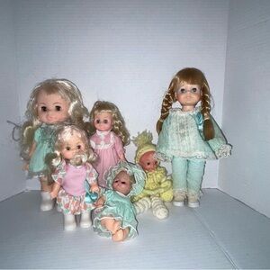 Vintage doll bundle.  Adorable Doll Set with Blonde Hair and Pastel Outfits
